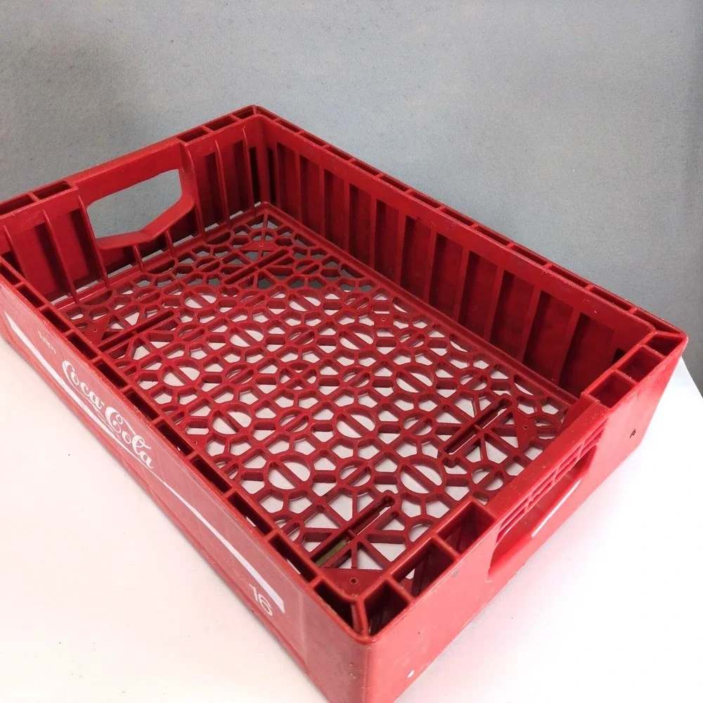 Vintage Coca-Cola Red Plastic 16 Bottle Crate Carrier Husky Rehrig Pacific Coke